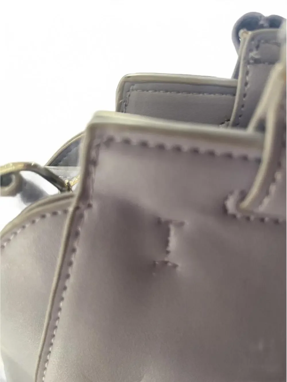 Steve Madden Satchel Crossbody Bag Blue Purse with Silver Chain Charm Details